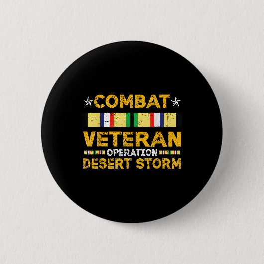 Wüstensturm Veteran Persischer Kriegsdienst Ri Button (Vorderseite)