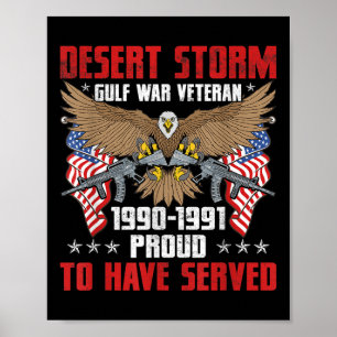 Wüstensturm Veteran Pride Persischer Golfkrieg Poster