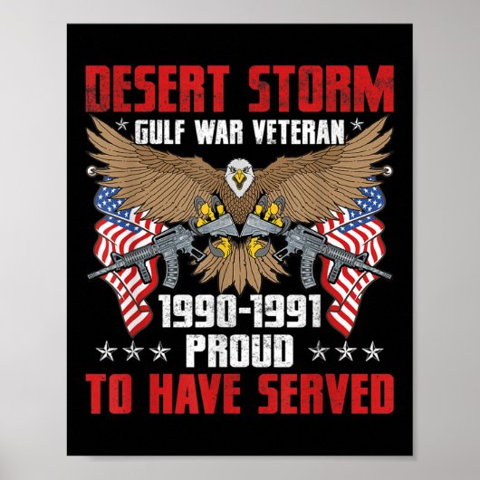 Wüstensturm Veteran Pride Persischer Golfkrieg Poster (Vorne)