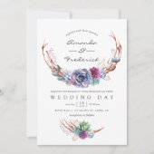 Wüstensukkulente Hochzeitsfeier Einladung (Vorderseite)