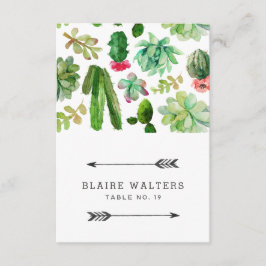 Wüstensukkulente Hochzeitsstipps-Platzkarten Einladung