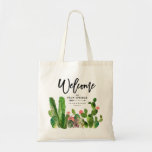 Wüstensukkulente Kakteen Wedding Welcome Bag Tragetasche<br><div class="desc">Bearbeiten Sie das Ziel,  Namen & Datum auf dieser Begrüßungstasche für die perfekte Art,  Gäste an Ihrer Hochzeit in Urlaubsort zu begrüßen!</div>