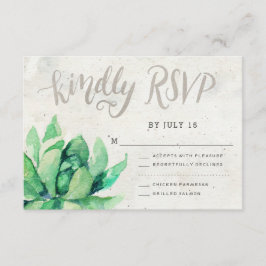 Wüstensukkulente RSVP-Karte - Stone RSVP Karte