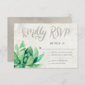 Wüstensukkulente RSVP-Karte - Stone RSVP Karte (Vorne/Hinten)