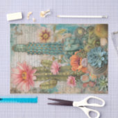Wüstensukkulturen blühen Kakteen-Decoupage Seidenpapier (Handwerk)