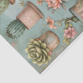 Wüstensukkulturen blühende Kakteen Pots Decoupage Seidenpapier (Ausschnitt)