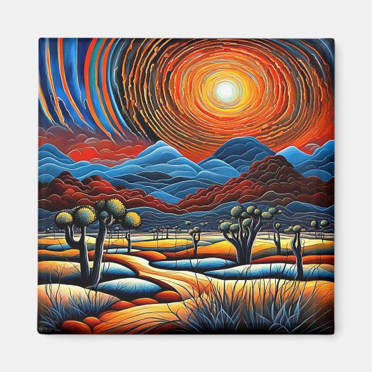 WüstenSunset 1 Magnet (Vorne)