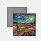 WüstenSunset 3 Magnet (Vorderseite/Rückseite)