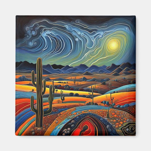 WüstenSunset 3 Magnet (Vorne)