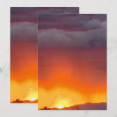 WüstenSunset-Foto Dankeskarte (Vorne/Hinten)