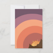 WüstenSunset-Hochzeit in Urlaubsort RSVP-Karte RSVP Karte (Rückseite)