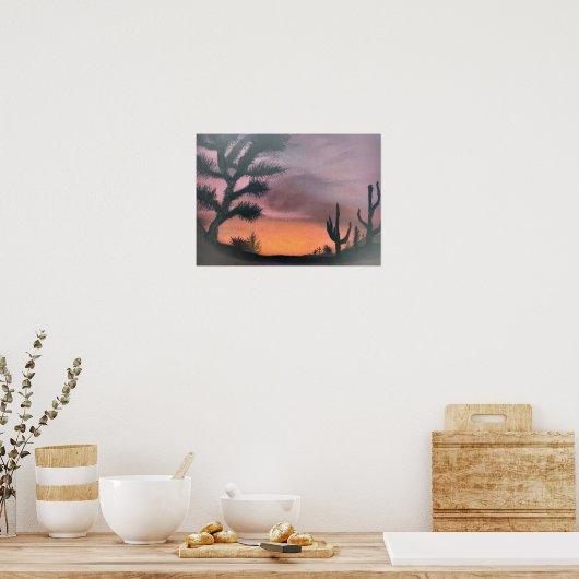WüstenSunset Print Poster (Küche)