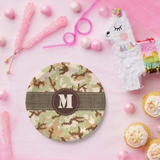 Wüstentarnung Pappteller (Party)