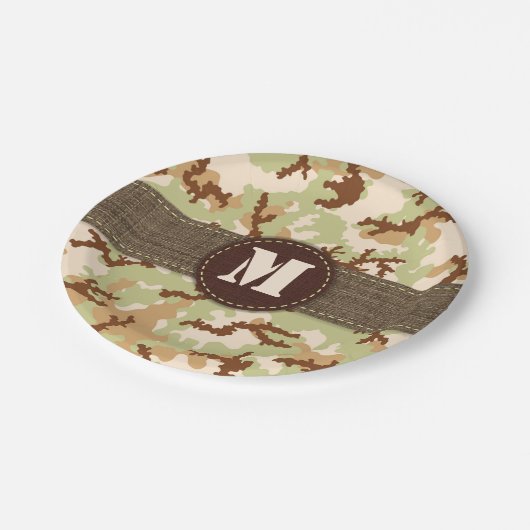 Wüstentarnung Pappteller (Schrägansicht)