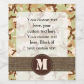 Wüstentarnung Weinetikett (Einzelnes Label)