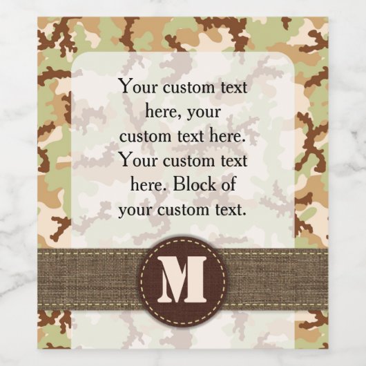 Wüstentarnung Weinetikett (Einzelnes Label)