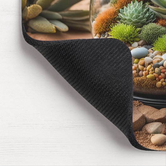 Wüstenterrarium und Kaktus Mousepad (Ecke)
