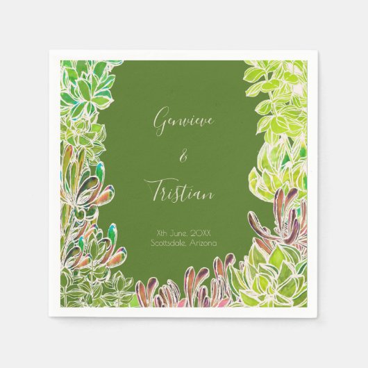 Wüstentheater Hochzeitsempfang Cocktail Napkins Serviette (Vorderseite)