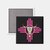 Wüstentraum Zia Kunst Magnet (Vorderseite/Rückseite)