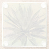 Wüstenträume | Grüne Pflanze Glasuntersetzer (Rückseite)