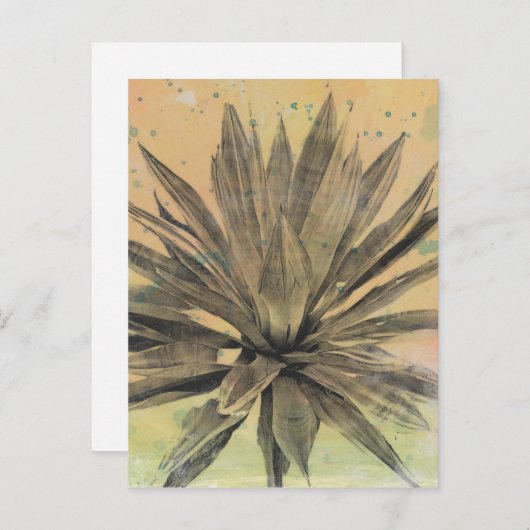 Wüstenträume | Grüne Pflanze Postkarte (Vorne/Hinten)