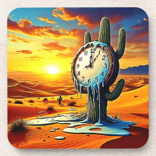 Wüstenuhr Dreamscape Getränkeuntersetzer (Vorderseite)