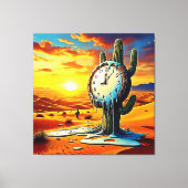 Wüstenuhr Dreamscape Leinwanddruck (Vorderseite)