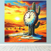 Wüstenuhr Dreamscape Leinwanddruck (Insitu (Holzboden))