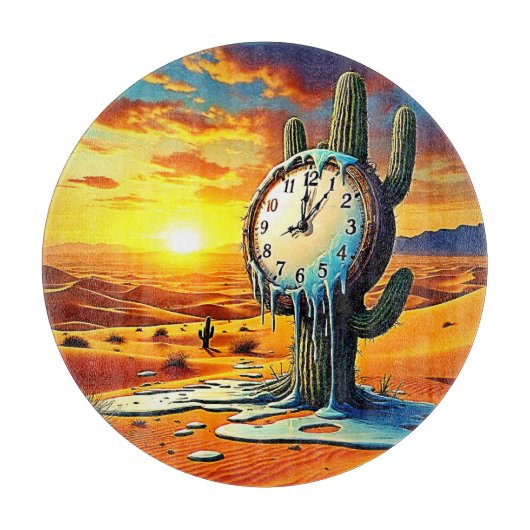 Wüstenuhr Dreamscape Schneidebrett (Vorderseite)