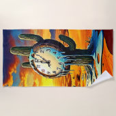 Wüstenuhr Dreamscape Strandtuch (Vorderseite)