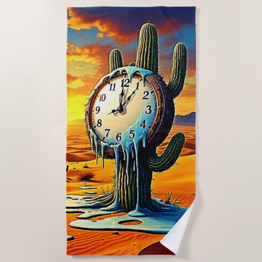 Wüstenuhr Dreamscape Strandtuch (Vorderseite)