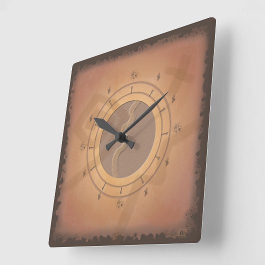 Wüstenuhr Quadratische Wanduhr (Winkel)