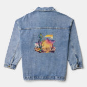 Wüstenuntergang in Mexiko Jeansjacke (Rückseite)