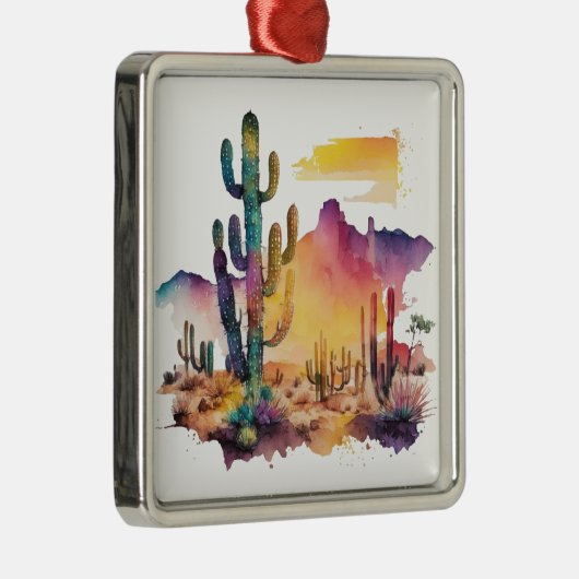 Wüstenuntergang in Mexiko Ornament Aus Metall (Rechts)