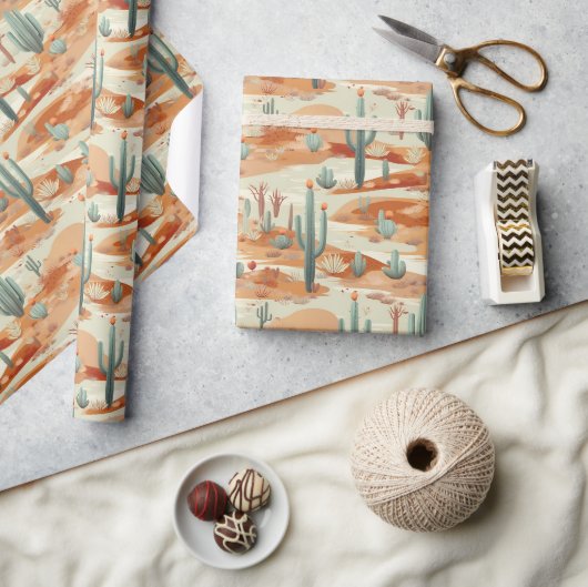 Wüstenverpackungspapier, Kaktus-Geschenkverpackung Geschenkpapier (Kunsthandwerk)