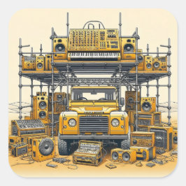 Wüstenverteidiger Quadratischer Aufkleber