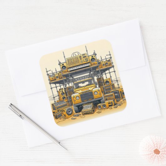 Wüstenverteidiger Quadratischer Aufkleber (Umschlag)