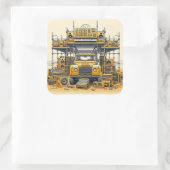 Wüstenverteidiger Quadratischer Aufkleber (Tasche)