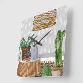 Wüstenweber I Quadratische Wanduhr (Winkel)