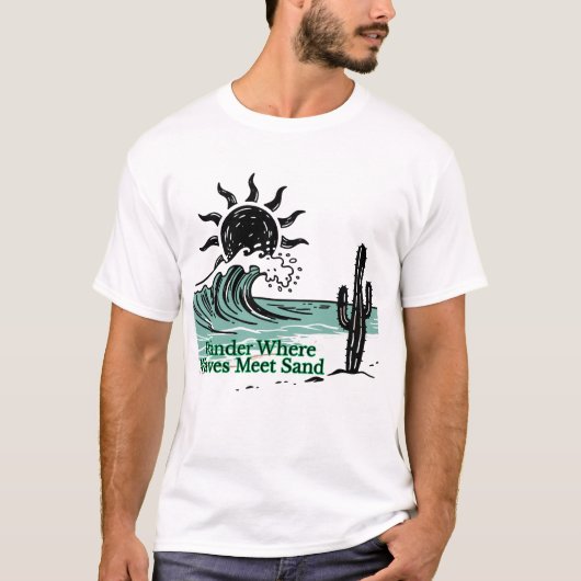 Wüstenwelle Minimalistisches T-Shirt (Vorderseite)