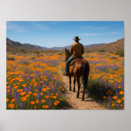 Wüstenwildblumen-Grußkarte - Westlicher Frühling Poster