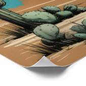 Wüstenwolken-Cartoon Poster (Ecke)