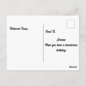 Wüstenwolken-Cartoon Postkarte (Rückseite)