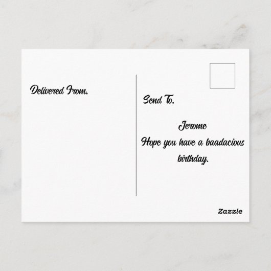 Wüstenwolken-Cartoon Postkarte (Rückseite)