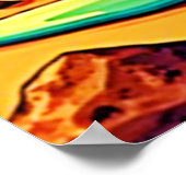 Wüstenzeit schmilzt aus der Uhr Poster (Ecke)