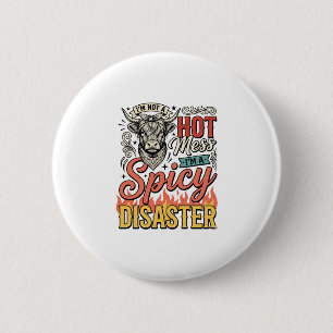 Wüstes Desaster Highland-Kuh Vintage-Western-Shirt Button