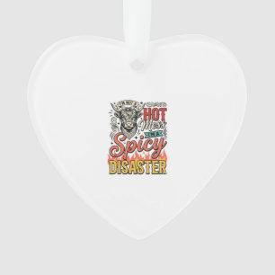 Wüstes Desaster Highland-Kuh Vintage-Western-Shirt Ornament