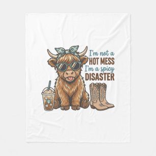 Wüstes Highland-Kuh-Kaffee-Western-Shirt D Fleecedecke