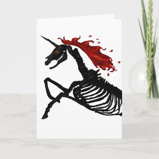 Wut - Einhorn Skelett Karte