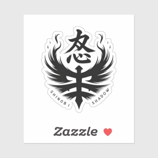 Wut-Emblem Ninja-Wappen Aufkleber (Blatt)